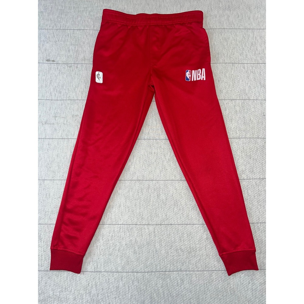 NBA Boys Red Athletic Track Pants Joggers Size 8 Basketball Logo